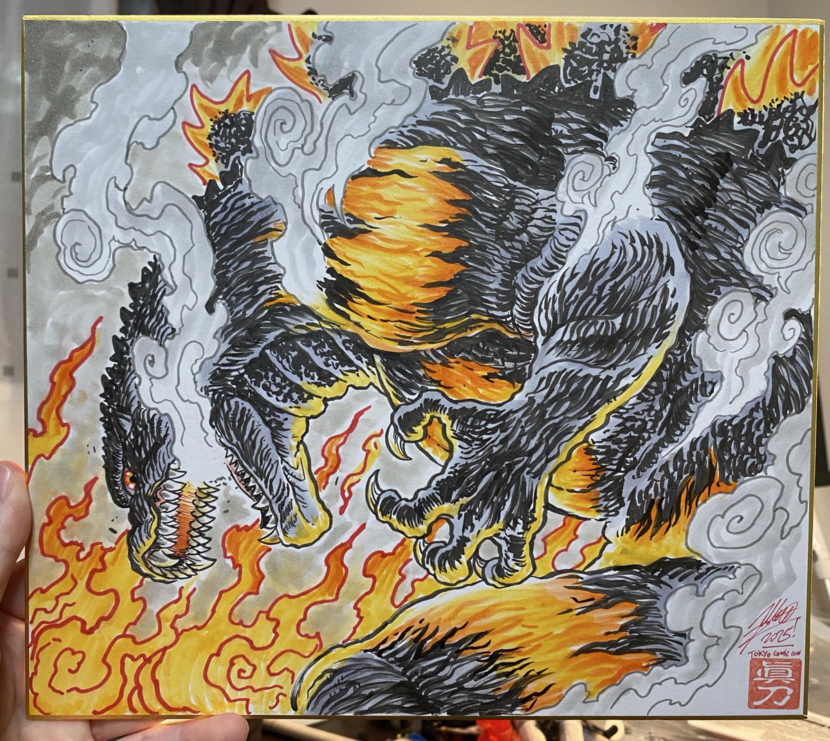 Happy 30th Birthday to GODZILLA VS DESTOROYAH! I made this commission for a client at <a href="/TokyoComicCon/">東京コミコン & 大阪コミコン | TokyoComicCon & OsakaComicCon</a>, but Burning Godzilla and Destoroyah were popular requests all weekend!!

#godzilla #ゴジラＶＳデストロイア