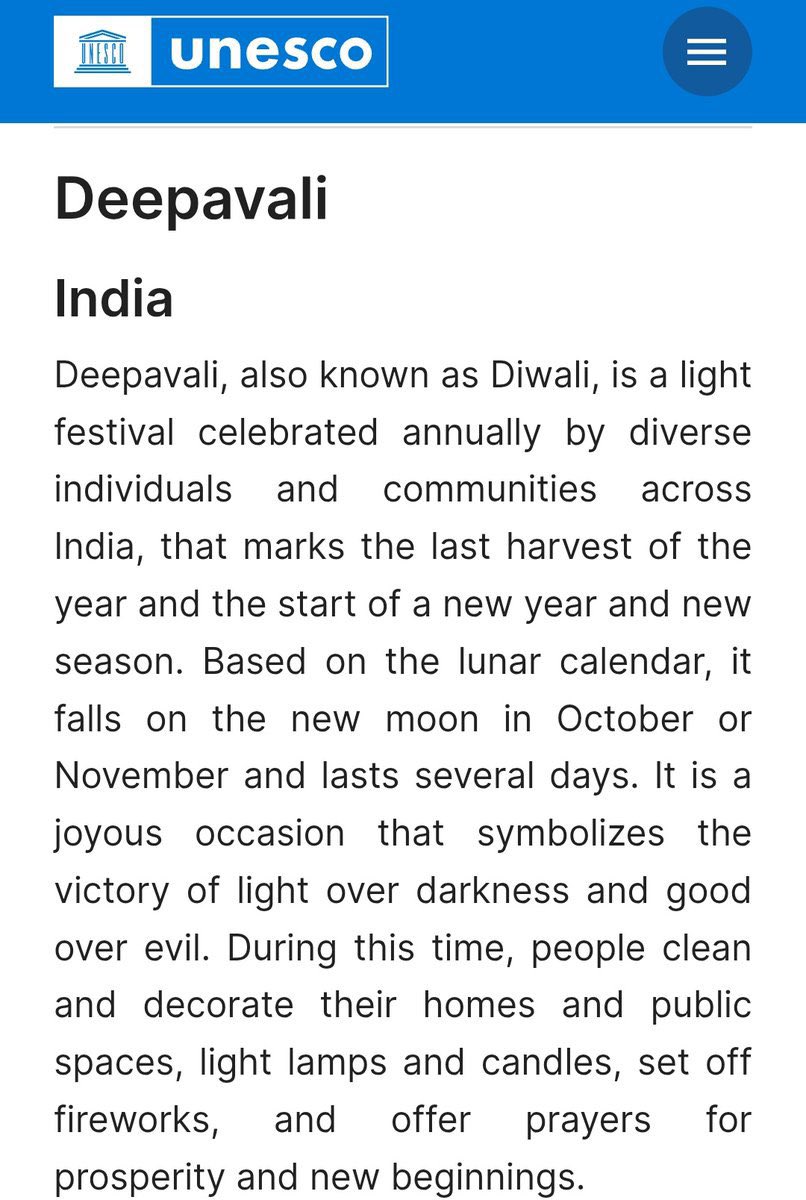anishsingh21's tweet image. Diwali, Festival of Lights officially inscribed on UNESCO's Intangible Cultural Heritage list. 

#Diwali #Deepawali #Unesco