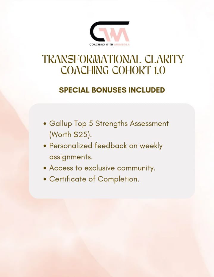 abimmza's tweet photo. Do you feel stuck, unfulfilled, or unsure about your next step?

Transformational Clarity Coaching is a 4-week guided program (February 2026) designed to help you find direction, and build the confidence to step into your purpose.

Register 👉🏻https://t.co/Y4OmeuWvb1 https://t.co/NMsGRltB2a