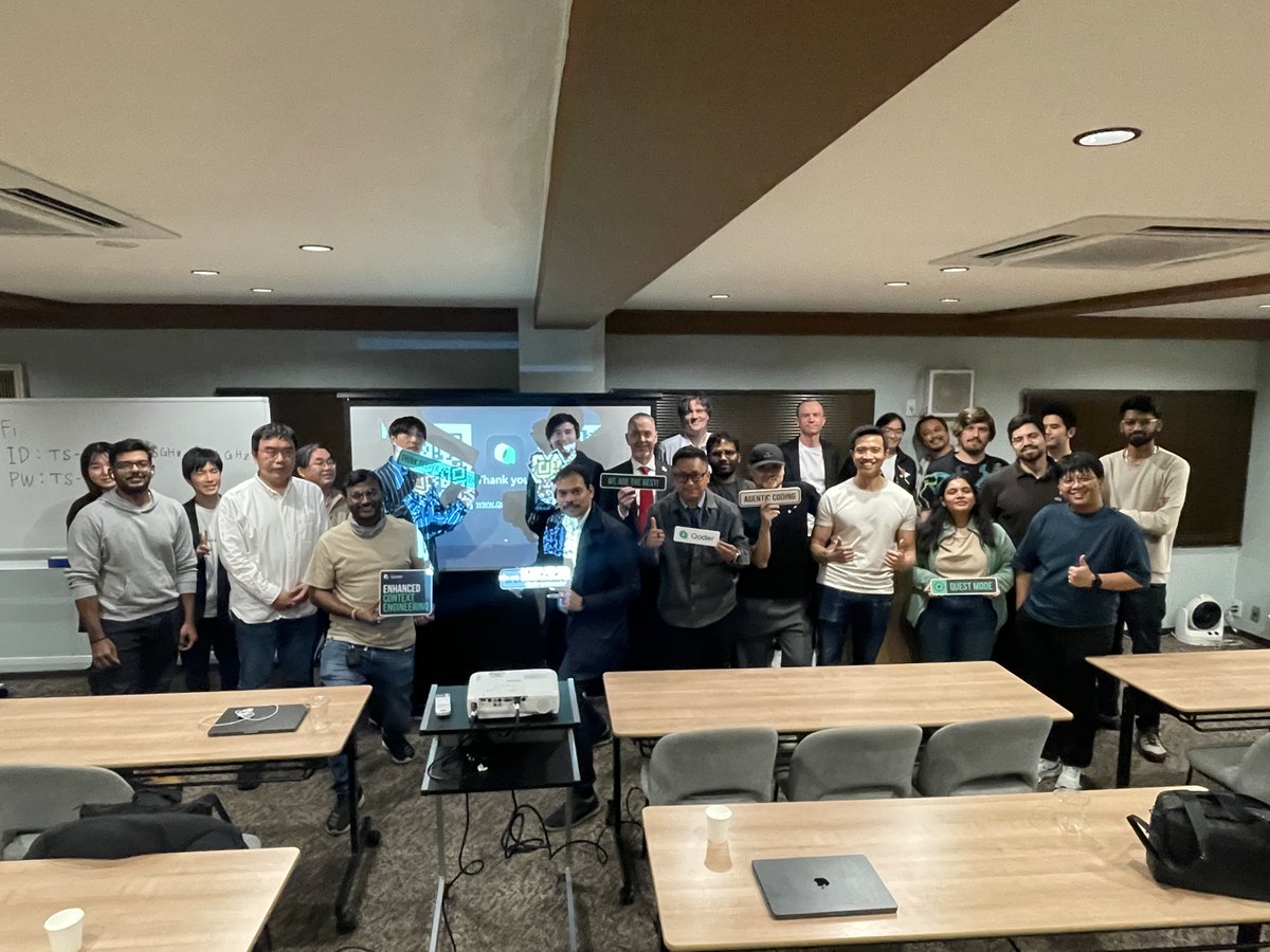 qoder_ai_ide's tweet image. We just hosted our Japan Developer Meetup in Tokyo!
Amazing discussions with local devs and insights from guests at SONY, NTT, and Sakana. ai