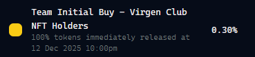 takoshieth's tweet photo. It's an honor to be part of this collaboration with @trenchorbase, which will add value to Virgen Club NFT collection and holders, which mean so much to me.

Remember, Virgen Club isn't just an ordinary NFT collection; it's the first Virgen NFT collection and the first Virtuals NFT collection that never stopped producing them.

The Virgen Club NFT holder airdrop, starting with Trenchor, might just be a milestone. (The pride I felt when I saw the screenshot is indescribable.)

I believe we'll hear about Trenchor in many more campaigns within the Virtuals ecosystem.

(Spoiler) No screenshots have been taken of the Virgen Club NFT holders yet 🤫 @virgenfts 

@virtuals_io