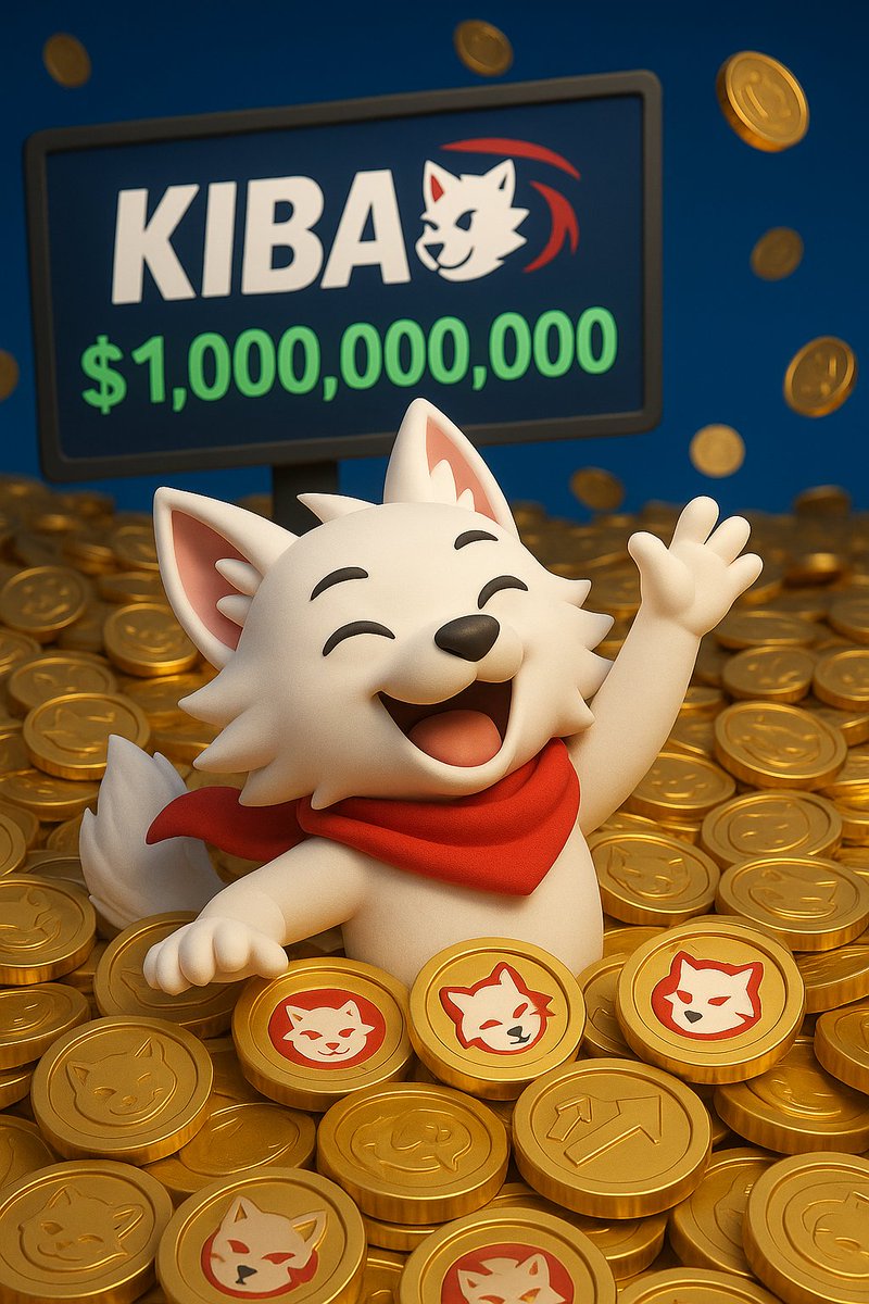 Day 151 posting  $KIBA Logo until it's
Above 100 million mc. 💪
My dream is to see $KIBA at 1 billion $ mc 💪⏳📈💎 <a href="/KibaInuWorld/">Kiba Inu Official</a>
<a href="/BrentlyETH/">Brently</a> <a href="/VitalikButerin/">vitalik.eth</a> <a href="/cz_binance/">CZ 🔶 BNB</a> <a href="/MustStopMurad/">Murad 💹🧲</a> <a href="/CryptoWizardd/">WIZZ🥷 ( beware scammers )</a> <a href="/RAFAELA_RIGO_/">⭐RᗩᖴᗩEᒪᗩ 𝗥𝗜𝗚𝗢 ⭐</a> <a href="/Pentosh1/">🐧 Pentoshi mostly afk until march</a> <a href="/bull_bnb/">BULL.BNB</a> #ETH #BNB #SOL #SHIB #PEPE #FLOKI #BullRun