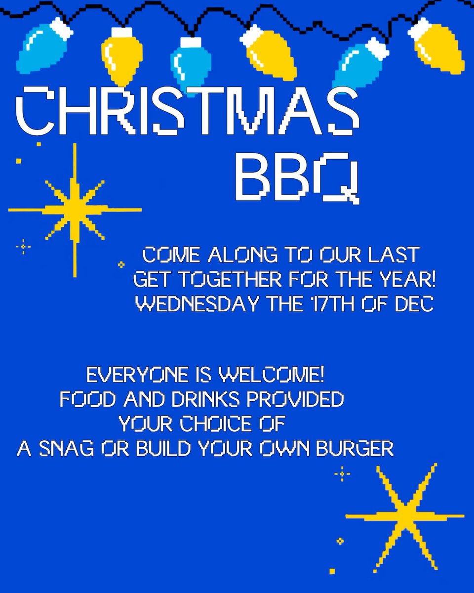 Christmas BBQ! 🎄✨🎅🏼

Next Wednesday everyone is invited down to the club for our last get together for the year! 
Come and watch the boys train and grab something to eat for our last catch up before the end of the year!