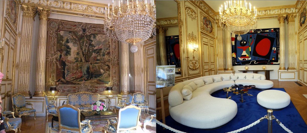 Faut se souvenir de ce que Brigitte a fait de l'Élysée.
L'art contemporain, cette agression de classe et des sens, empile le moche et le coûteux sous couvert de "parti pris artistique" que le gueux "ne peut pas comprendre".
Les maîtres exhibent ainsi leur sensibilité supérieure.