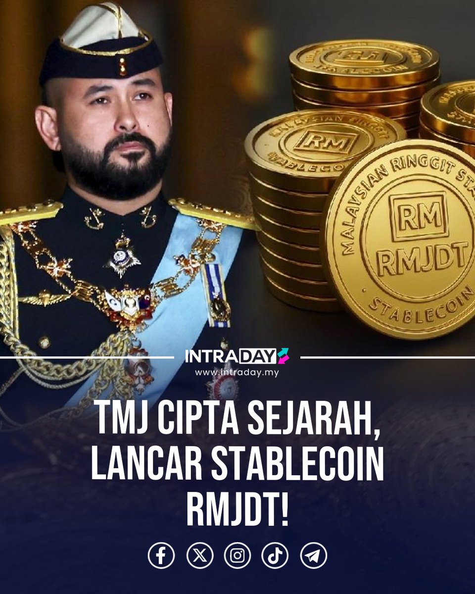 Selepas membangunkan JDT, TMJ kini lancar stablecoin RMJDT bagi membawa Johor ke era ekonomi digital.

Baca di sini 👉🏻 intraday.my/2025/tmj-cipta…