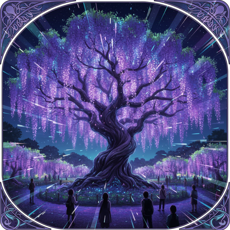 jpw_666's tweet photo. A curtain of purple wisteria filling your vision. The night illumination looks like the Tree of Souls from Avatar.๐โจ
#AshikagaFlowerPark #Wisteria #ArtNouveau #TreeOfSouls #NightIllumination #Tochigi #GreatWisteria #FantasyArt #JapanTravel #JapanTrip https://t.co/sUebIBziF0