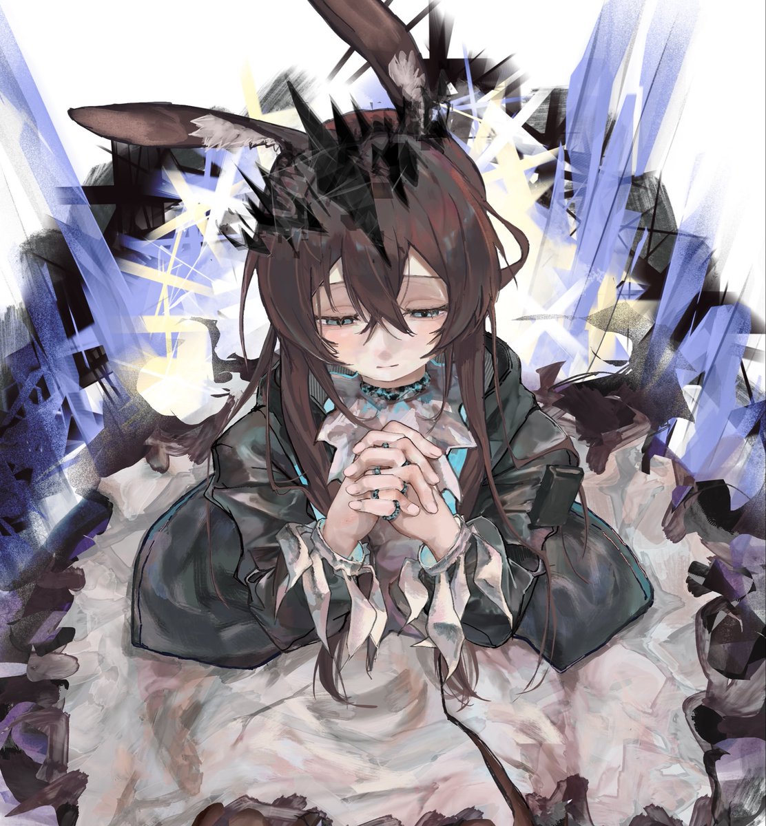 #今年も残りわずかなので今年一番伸びた絵を貼る
アーミヤちゃんでした！せっかくなので載せてない方を🥳