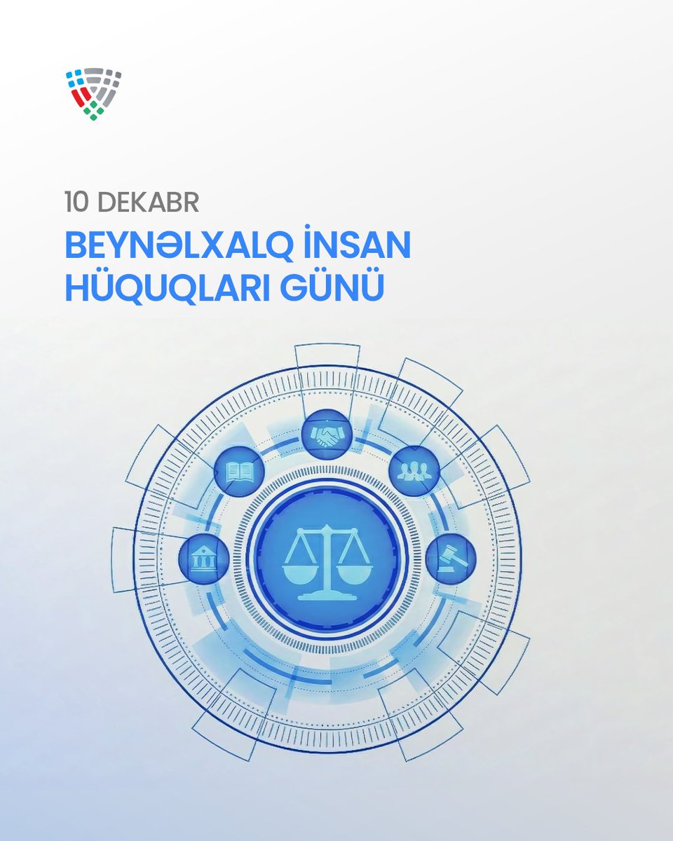 Beynəlxalq İnsan Hüquqları Günü hər bir insanın dilindən, dinindən, milliyyətindən və sosial mənşəyindən asılı olmayaraq bərabər hüquqlara sahib olduğunu xatırladır. İnsan hüquqlarının qorunması ədalətli və təhlükəsiz cəmiyyətin əsas şərtidir.

#İnsanHüquqlarıGünü