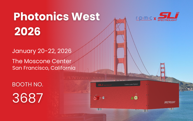 Meet us at PHOTONICS WEST 2026! 🔴
with RPMC Lasers
📍 Booth No.3687
📅 Jan 20–22, 2026
📍 San Francisco, Moscone Center

See our tunable laser systems &amp; tunable bandpass filters in action.
#PhotonicsWest2026 #TunableLaser #Spectrolight #iiSMInc. #RPMC