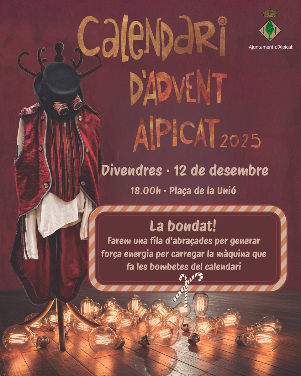 📢 Aquest divendres, 12 de desembre 🗓️, teniu una nova cita amb el Gormand 🦹🏽 i amb el Calendari d’Advent a la plaça de La Unió🎅🏽🎄🪅

👉🏼 En aquesta ocasió, la protagonista serà la bondat 💌😍

🫵🏼 Us esperem ‼️‼️