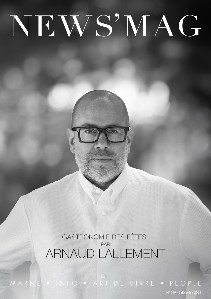 NewsMagChamp's tweet image. Bonjour à toutes et tous 😃
Votre NEWS’MAG @NewsMagChamp est disponible :

{ GASTRONOMIE DES FÊTES }
Par Arnaud Lallement

En lecture digitale :
👉🏼 calameo.com/books/00467338…

👉🏼 NEWS’MAG disponible sur📱💻 :
news-mag.fr

#Reims #Chalons #Epernay #Marne #Champagne