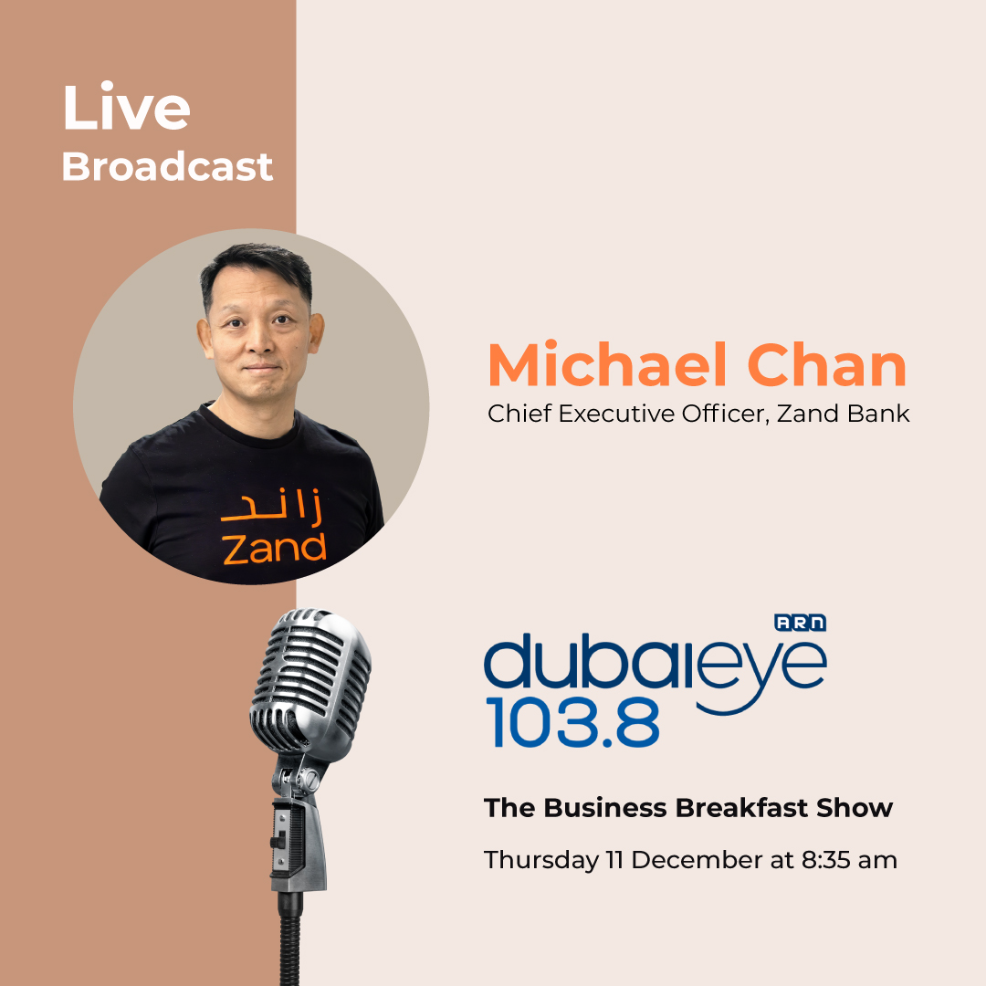 Catch Zand CEO Michael Chan live on The Business Breakfast Show at Abu Dhabi Finance Week, on Thursday 11 December, at 8:35am!

#Zand #ADFW #Stablecoin #Podcast #DubaiEye