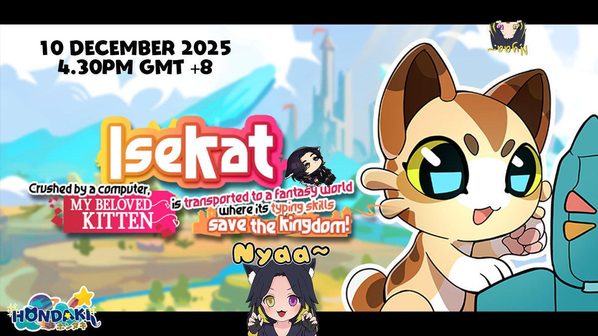TODAY #SEAGO2025 STREAM WILL BE.... ISEKAT!! we going for a Rescue Mission!! , game created by
<a href="/InspiteGames/">InSpite | Isekat ⌨️ TYPING GAME | NOW OUT 28NOV</a> 

See you there!! 
✨Thanks to
<a href="/SEAGamethetic/">South East Asia Game Aesthetic</a> 
<a href="/VirtualSEAsia/">Virtual SEAsia</a> 
<a href="/PlayPrimeShow/">PlayPrime</a> 
for Organizing!!