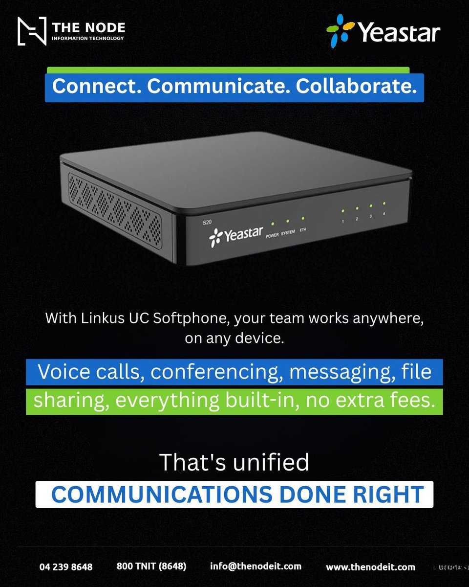 thenodeit's tweet photo. Transform your office communication with the Yeastar S20 stand-alone PBX.

Contact us at:
Toll-Free: 800-TNIT (800 8648)
📧 info@thenodeit.com
🌐 https://t.co/bIoPfmAItr

#Yeastar #TechInnovation #PBX https://t.co/SukubDbUGX