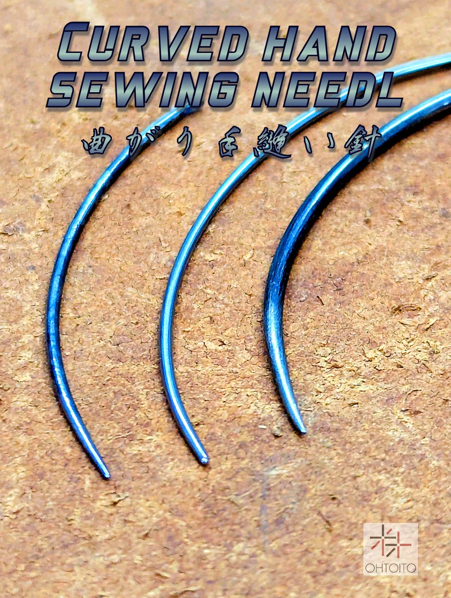 Vinymo_ohto_JP's tweet image. Curved hand sewing needles: ideal for tight spots, curves, and repair work where straight needles struggle. 3 options available: Fine , Long Fine and Thick.

#HandStitching #Leathercraft #SewingTools #Ohtoito