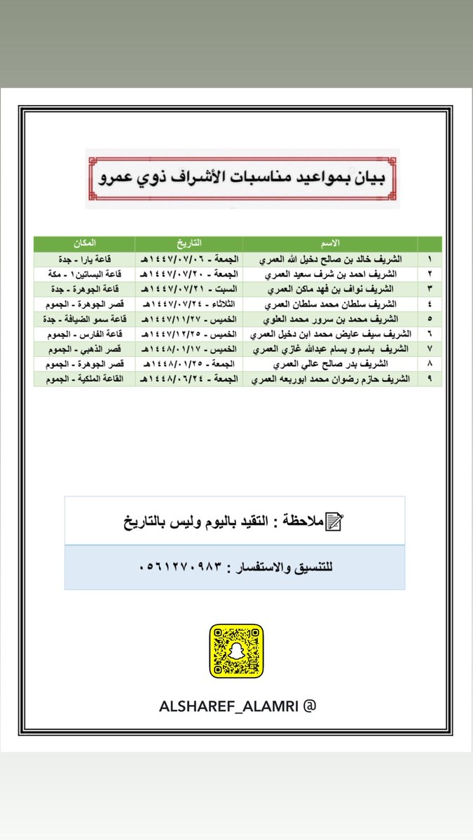 بيان بمواعيد الزواجات

 #أشراف_هدى_الشام
#ذوي_عمرو_آل_بركات