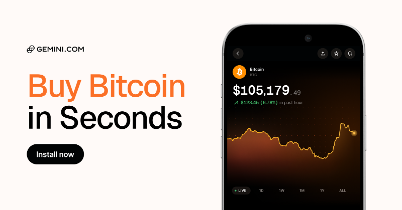 Gemini's tweet photo. Buy Bitcoin securely in seconds.

Gemini is the new way to buy, sell and store Bitcoin in Australia.

Get started in seconds and deposit and trade with AUD. Open a Gemini account today for free.