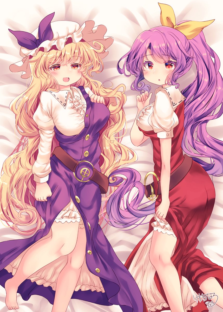 芳醇な桃の香りがしそうな綿月姉妹ちゃん💜♥️

#東方Project