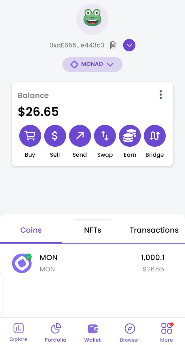 it's Day 9 of buying 100mon everyday until I get to 100k $mon
Wallet address: 0xdE655DAb15Ed803EDe4D5323c23a281338e443c3 
knowing that $mon will touch $1 in a few years so I don't want to be sidelined,
Still hopeful that <a href="/kizzymobile/">Kizzy</a>
Will make this goal more achievable soon