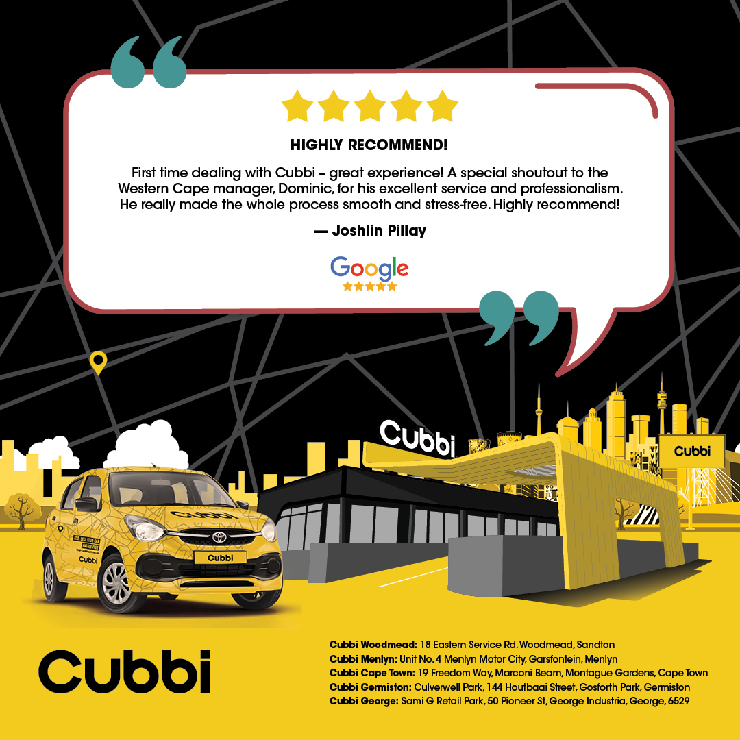 Real people, real stories, real service – that’s what Cubbi is all about.

From smooth deals to friendly faces, our customers keep coming back for a reason.

Experience the difference at any Cubbi branch near you.

#Cubbi #Testimonials