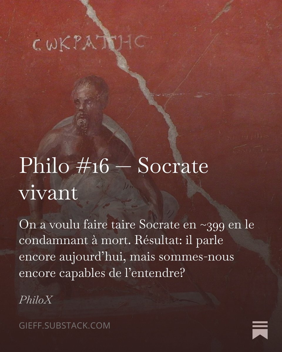 gieff's tweet photo. Mon dernier post de l’année, le second sur Socrate. Socrate et l’ignorance, Socrate en mission divine, Socrate en dialogue avec les lois, Socrate et Jésus-Christ. En supplément, ce qu’a dit de lui Merleau-Ponty en 1952. À déguster sans modération. https://t.co/nkviIYDosy https://t.co/wHYLc6lWtW