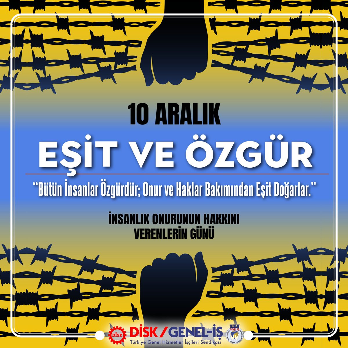 10 Aralık: “Bütün İnsanlar Özgürdür; Onur ve Haklar Bakımından Eşit Doğarlar.” genel-is.org.tr/10-aralik-butu…