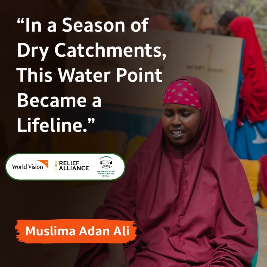 pasos_org's tweet photo. After years of depending on unsafe rainwater dams, Muslimo now accesses clean, safe water from the new constructed community water system under #SOMJR.
Her children are healthier now. supported @WVSomalia @DutchRelief,@OxfamSomali, @OCHASom, https://t.co/Dgx26wj29A https://t.co/DiKIp3UCPK
