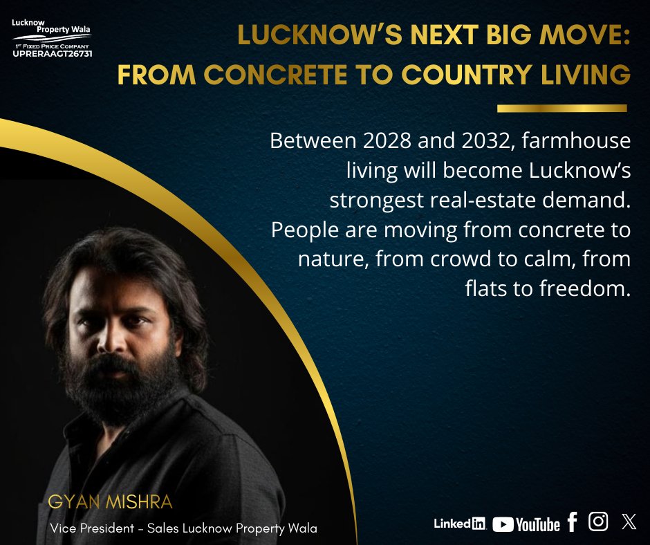 Discover the best real estate agency in Lucknow for farmhouses and premium properties. 🏡✨ 

#LucknowRealEstate #FarmhouseLiving #LucknowPropertyMarket #FutureInvestments #LifestyleShift #NatureLiving #LuxuryFarmhouse #Lucknow2028 #RealEstateTrends