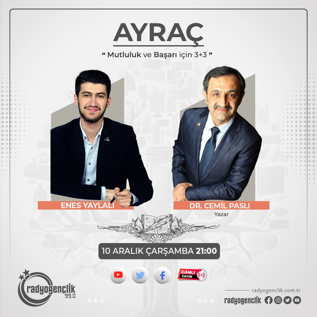 Enes Yaylalı’nın hazırlayıp sunduğu Ayraç bu akşam saat 21.00 da sizlerle.