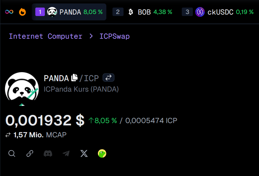 saucebearnaise3's tweet photo. #ICPanda Trending #1 ๐ฅ $PANDA $ICP
https://t.co/SHB2Z5IjtC https://t.co/KteqjlhsnG