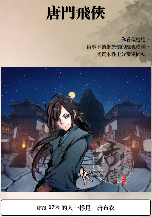 BalaChaCha019's tweet photo. #活俠傳
測驗網址
https://t.co/zHeUwwF36s
活動
https://t.co/Qd0sErXGge https://t.co/KzJxXsmo2v