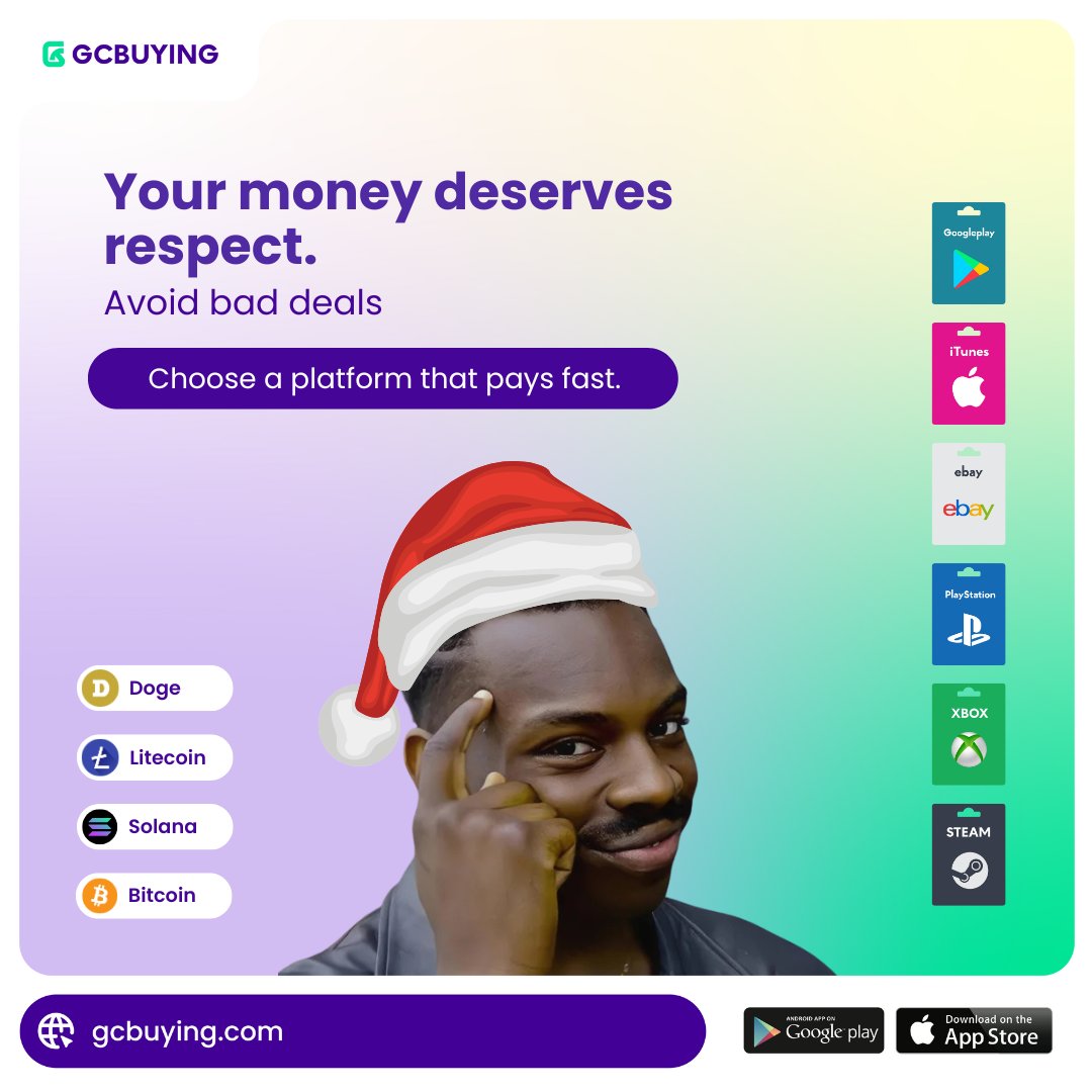 This season is busy and we get it. Your time and your money are precious,  and we respect both. Trade your giftcards and crypto with us and enjoy  seamless, fast, and stress-free
