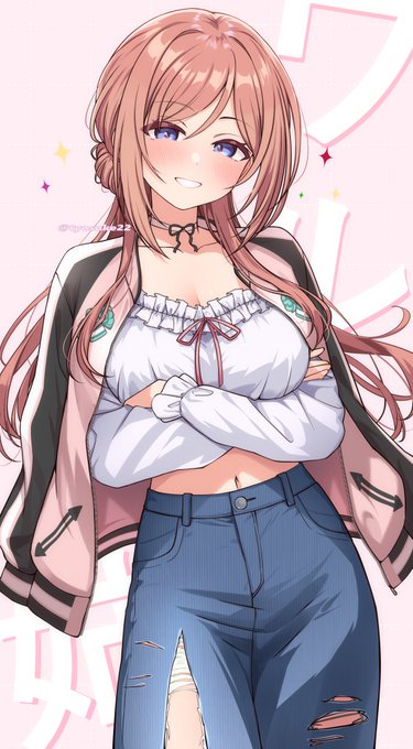 配信で描いてたスカジャン莉波お姉ちゃんFA🩷 