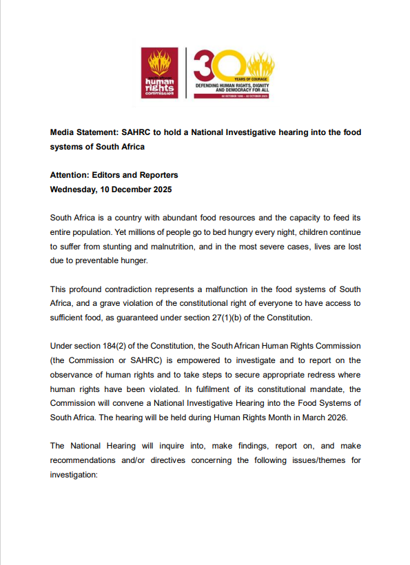 SAHRCommission tweet media