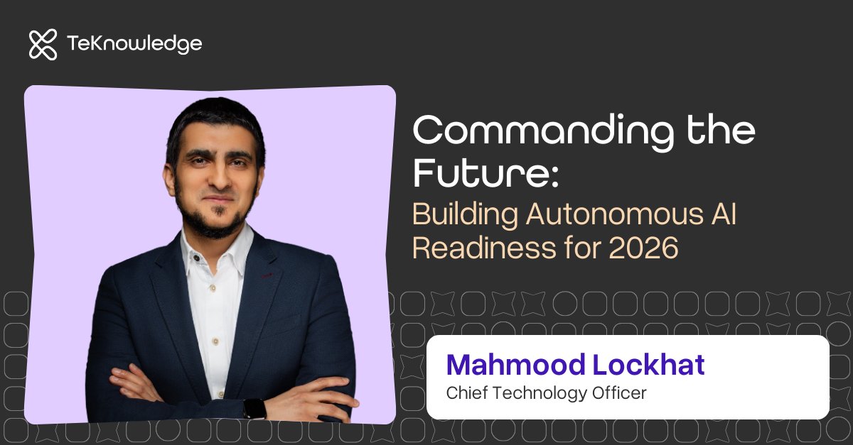 Autonomous AI is here—and scaling it requires trust, governance, and real-time intelligence.

CTO Mahmood Lockhat shares what enterprises need to get ready for 2026.

👉 Read: hubs.ly/Q03XzYGm0