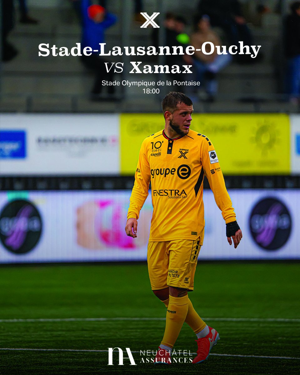 XamaxFCS's tweet photo. ๐ด ๐๐ข๐จ๐ฅ ๐๐ ๐ ๐๐ง๐๐ โซ๏ธ
๐ FC Stade-Lausanne-Ouchy
๐๏ธ Stade Olympique de la Pontaise
โ 18:00
๐ Dieci Challenge League
#SLOXAM #SangRougeNoir https://t.co/BfgK6EmIXB