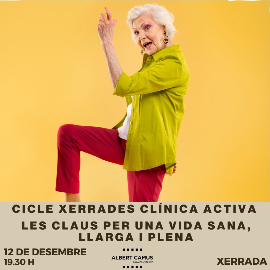 🧠 XERRADA: LES CLAUS PER A UNA VIDA SANA, LLARGA I PLENA

📅 Divendres 12 de desembre | 19.30 h
📍 Sala Albert Camus – Sant Lluís
🎟️ Entrada gratuïta
⏳ Durada: 90’ | 👥 TP | 🗣️ Cat./Cast.