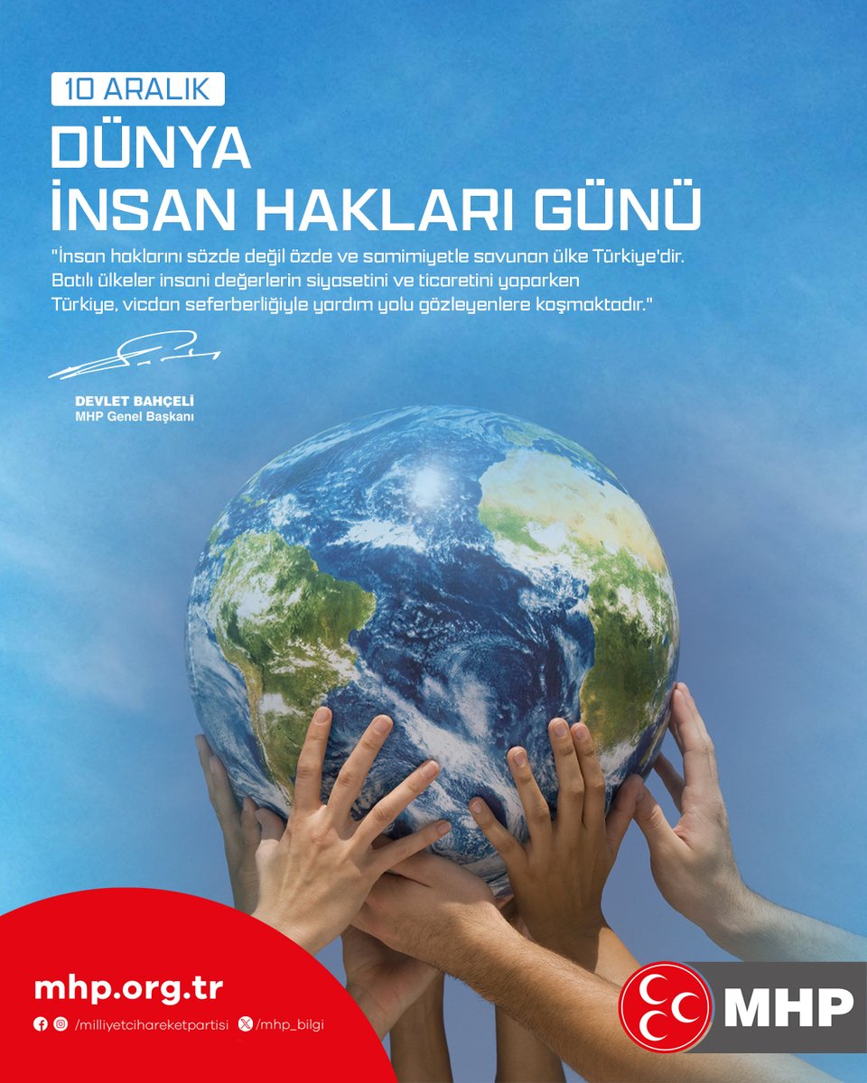 10 Aralık Dünya İnsan Hakları Günü Kutlu Olsun