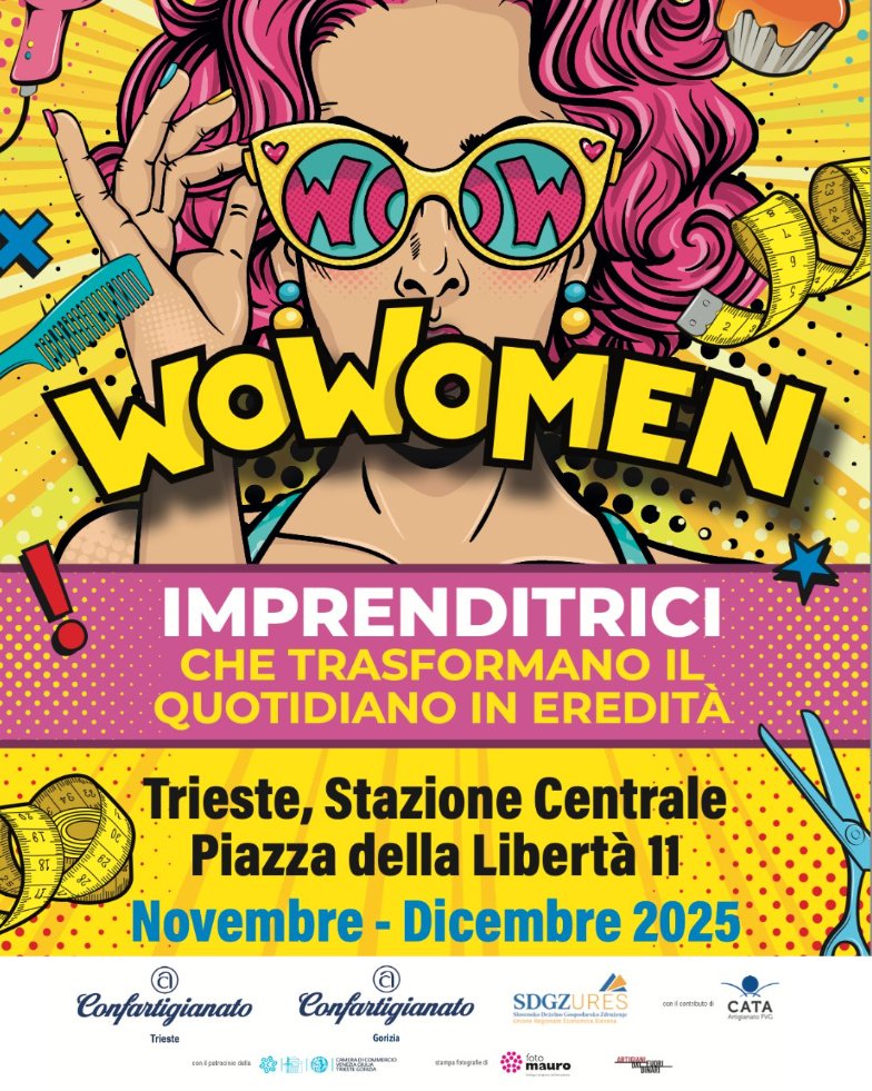 WOWomen na glavni železniški postaji v Trstu💥🎀
📅 december 2025
Pridi mimo, poglej, pusti se presenetiti. WOWomen te že čakajo 💛✨
-
WOWomen è arrivata in Stazione Centrale a Trieste💥🎀
📅Dicembre 2025
Passa, guarda, lasciati sorprendere. Le WOWomen ti aspettano 💛✨