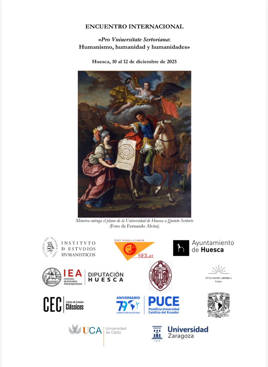La SELat, el IEH, el Instituto de Estudios Altoragoneses y el Ayuntamiento de Huesca patrocinan el Encuentro Internacional "Pro Vniuersitate Sertoriana: Humanismo, Humanida… selat.org/encuentro-inte… a través de <a href="/selat_org/">Sociedad de Estudios Latinos (SELat)</a>  <a href="/SEEC_nacional/">SEEC</a> <a href="/CulturaClasicaC/">CulturaClasica.com</a> <a href="/escuelaclasicos/">Escuela con Clásicos</a>