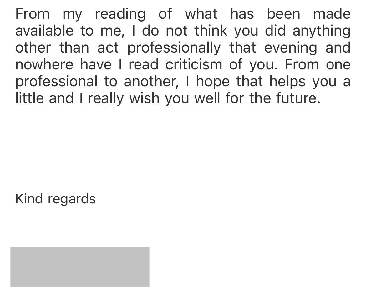 This email floored me. 
I’m so angry at what these people have done to me, my life &amp; my family. 
I always stated this was mistaken identity - they failed to listen. 
I’ll never know the pain of losing a child in childbirth- you’ll never know the pain of being publicly shamed for
