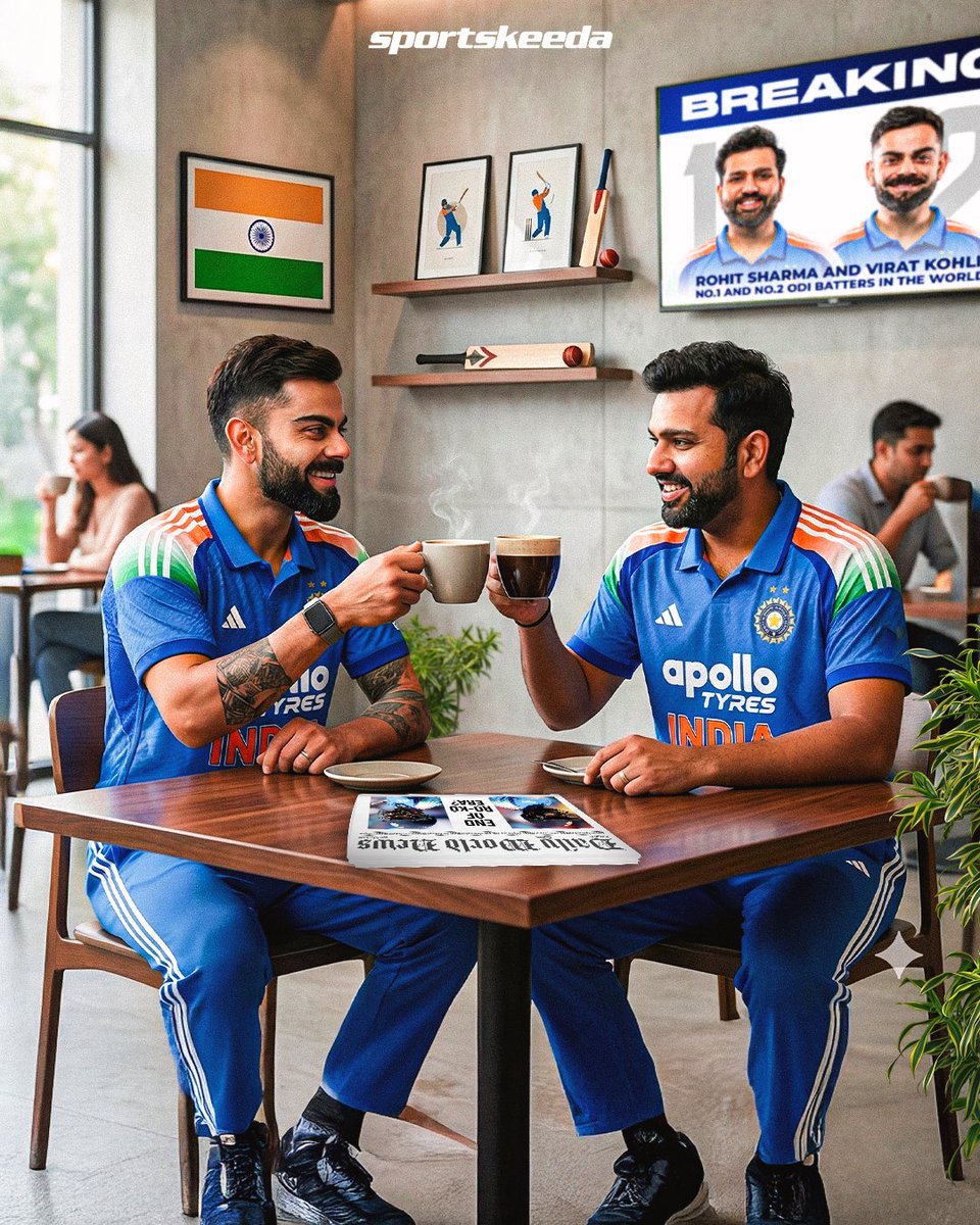 Just two “𝐧𝐨𝐧-𝐜𝐨𝐦𝐦𝐢𝐭𝐭𝐚𝐥” players ruling the ICC ODI rankings! 😌🔥

RO-KO reunion at the top — the nostalgia we all needed! 💙🇮🇳

#RohitSharma #ViratKohli #ODIs #SKC #Sportskeeda