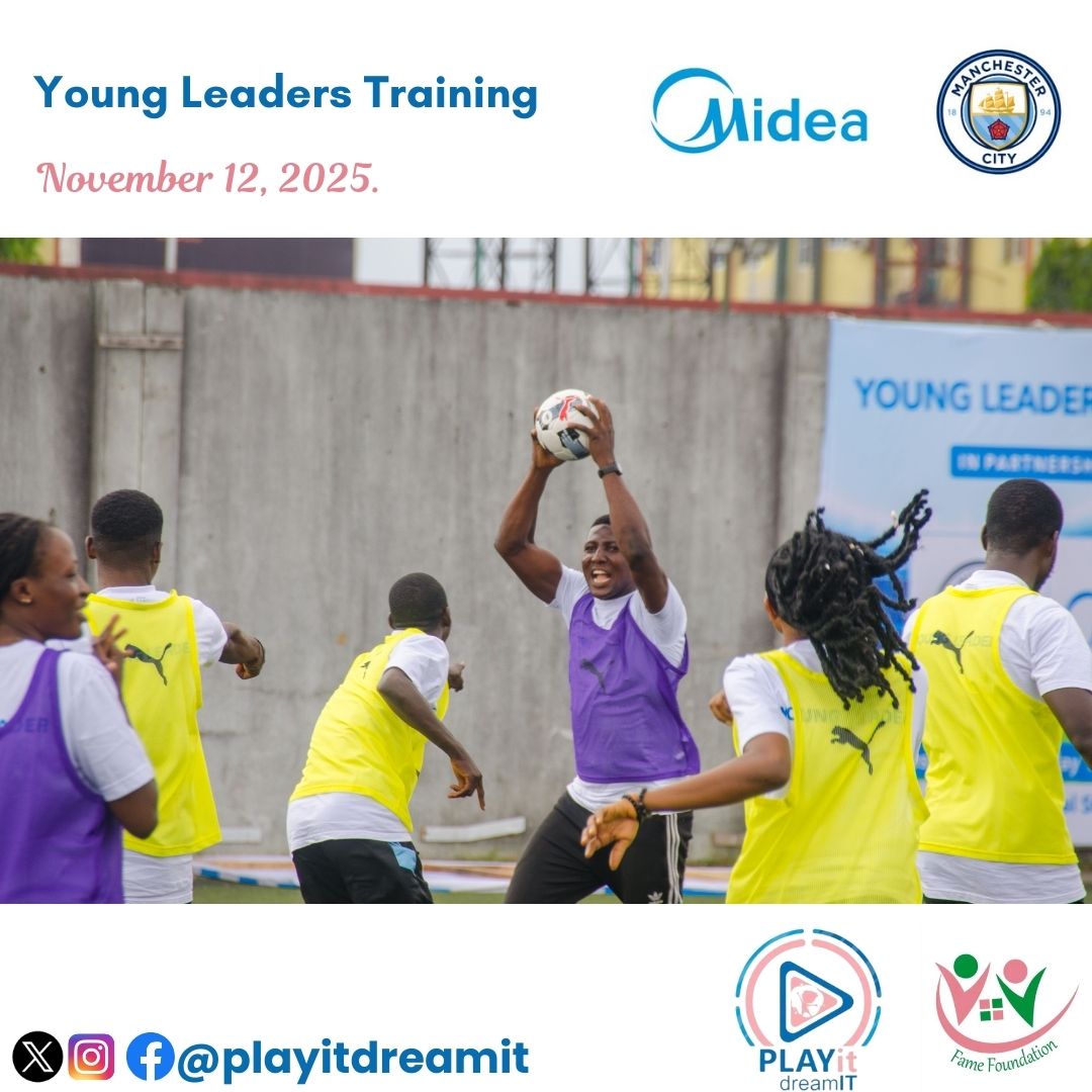 More picture highlights from our Young Leaders Training, organized in partnership with <a href="/ManCity/">Manchester City</a> and <a href="/Midea/">Midea</a> under the PLAY it DREAM it program.

#PLAYitDREAMit #FAMEFoundation #YoungLeaders #ManchesterCity #Midea #FootballForChange #YouthDevelopment #CommunityImpact