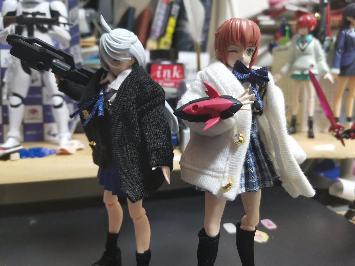 ライバル変身ヒロインのが完成！主人公と並ばせてみる。 #30MS