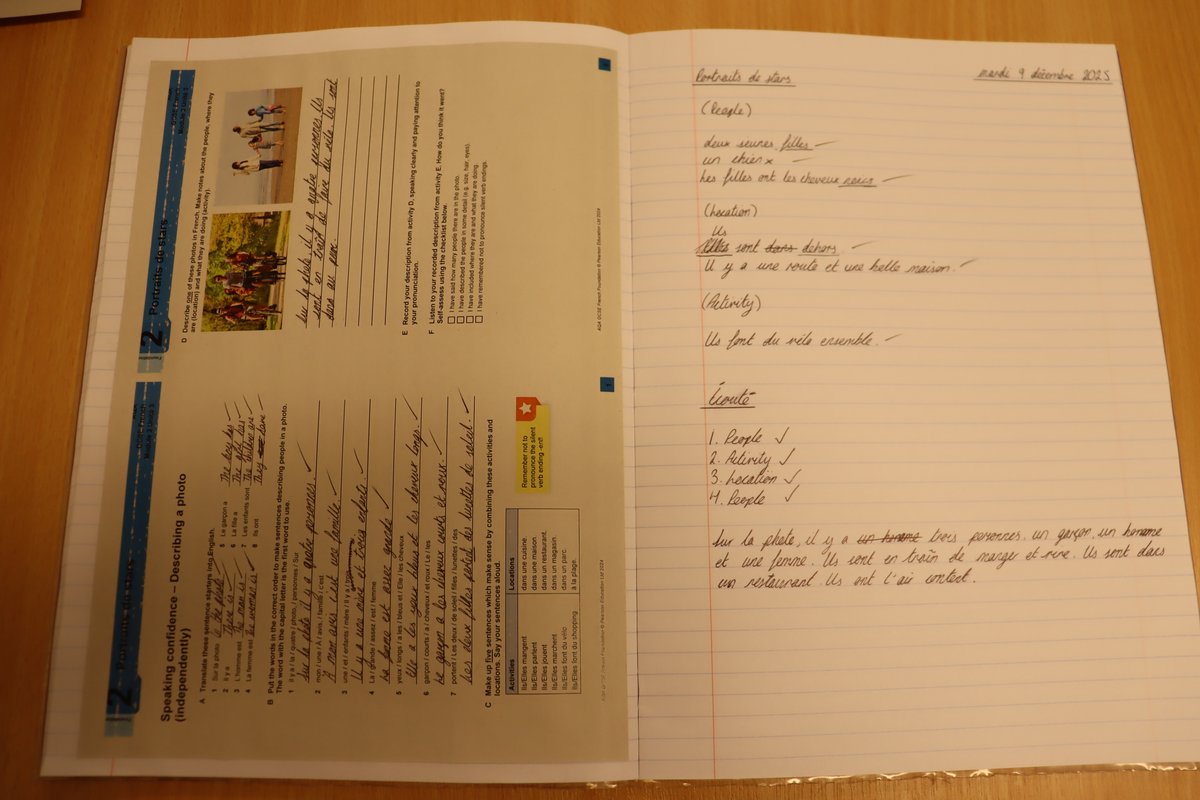 WellacreAcademy's tweet image. We’re delighted to share some fantastic examples of work from our students in Modern Foreign Languages. Their enthusiasm, and dedication to learning shines through in every piece.

A huge well done to all!👏

#Wellacre #Languages #StudentSuccess #GlobalLearning