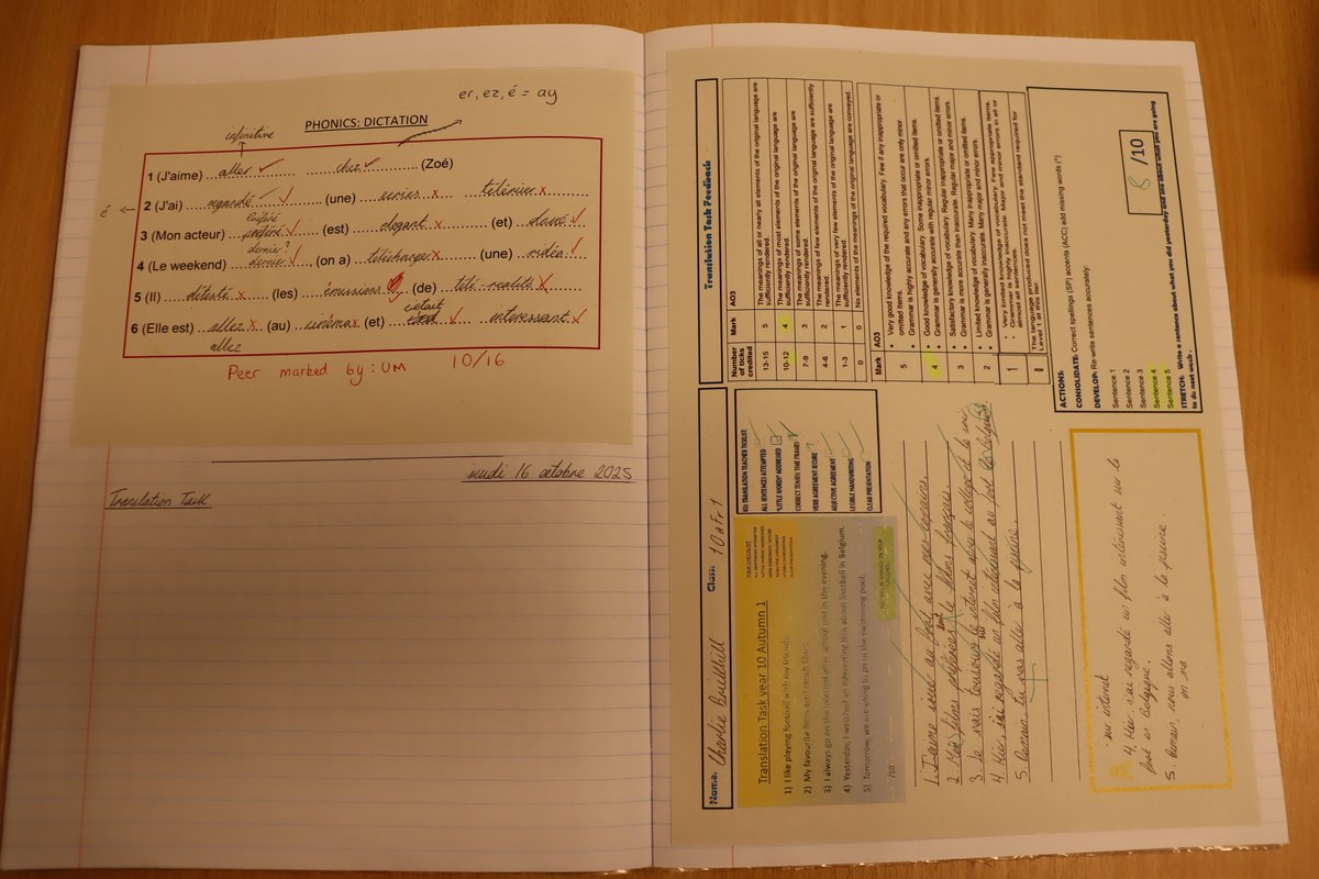 WellacreAcademy's tweet image. We’re delighted to share some fantastic examples of work from our students in Modern Foreign Languages. Their enthusiasm, and dedication to learning shines through in every piece.

A huge well done to all!👏

#Wellacre #Languages #StudentSuccess #GlobalLearning