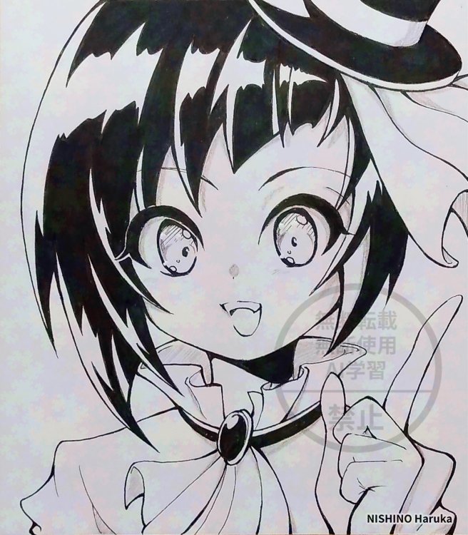 今日も一日お疲れさまです😀 #アナログイラスト #モノクロイラスト