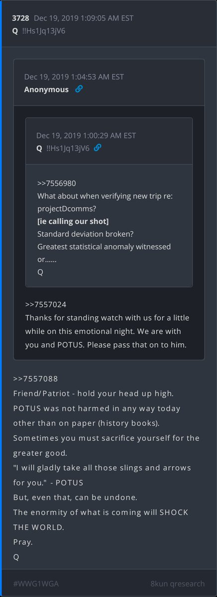 Bill Clinton témoigne le 17 déc.
Hillary Clinton témoigne le 18 déc.
Date limite de publication des dossiers Epstein : 19 décembre 2025💥
x.com/BannedMan1776/…

Delta 19 décembre 👇🙏
Ami/Patriote – garde la tête haute.
L’ampleur de ce qui arrive va CHOQUER LE MONDE.
Priez.
Q