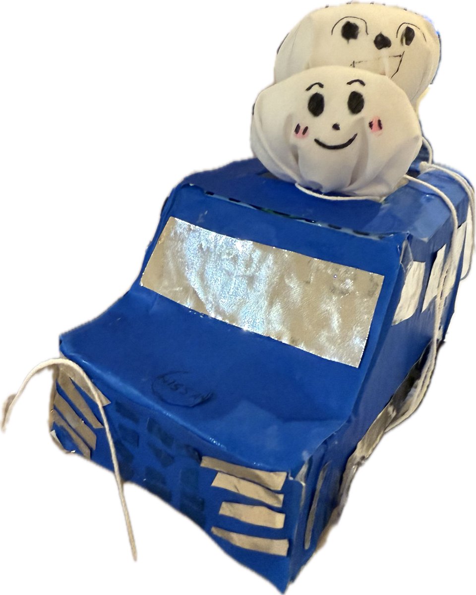 妻と息子の共同制作てるてる坊主❣️ どうか今週末の鳥取を晴れにして