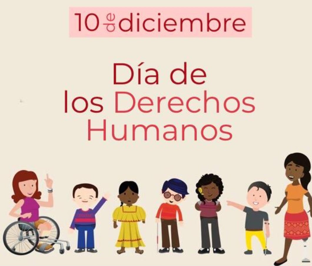 10 de Diciembre
DIA DE LOS DERECHOS HUMANOS

El Día de los Derechos Humanos se celebra cada 10 dediciembre, día en que, en 1948, la Asamblea General de las Naciones Unidas adoptó la Declaración Universal de Derechos Humanos.

#DerechosHumanos 
#diversidad

instagram.com/p/DSFVcgKDtN1/…